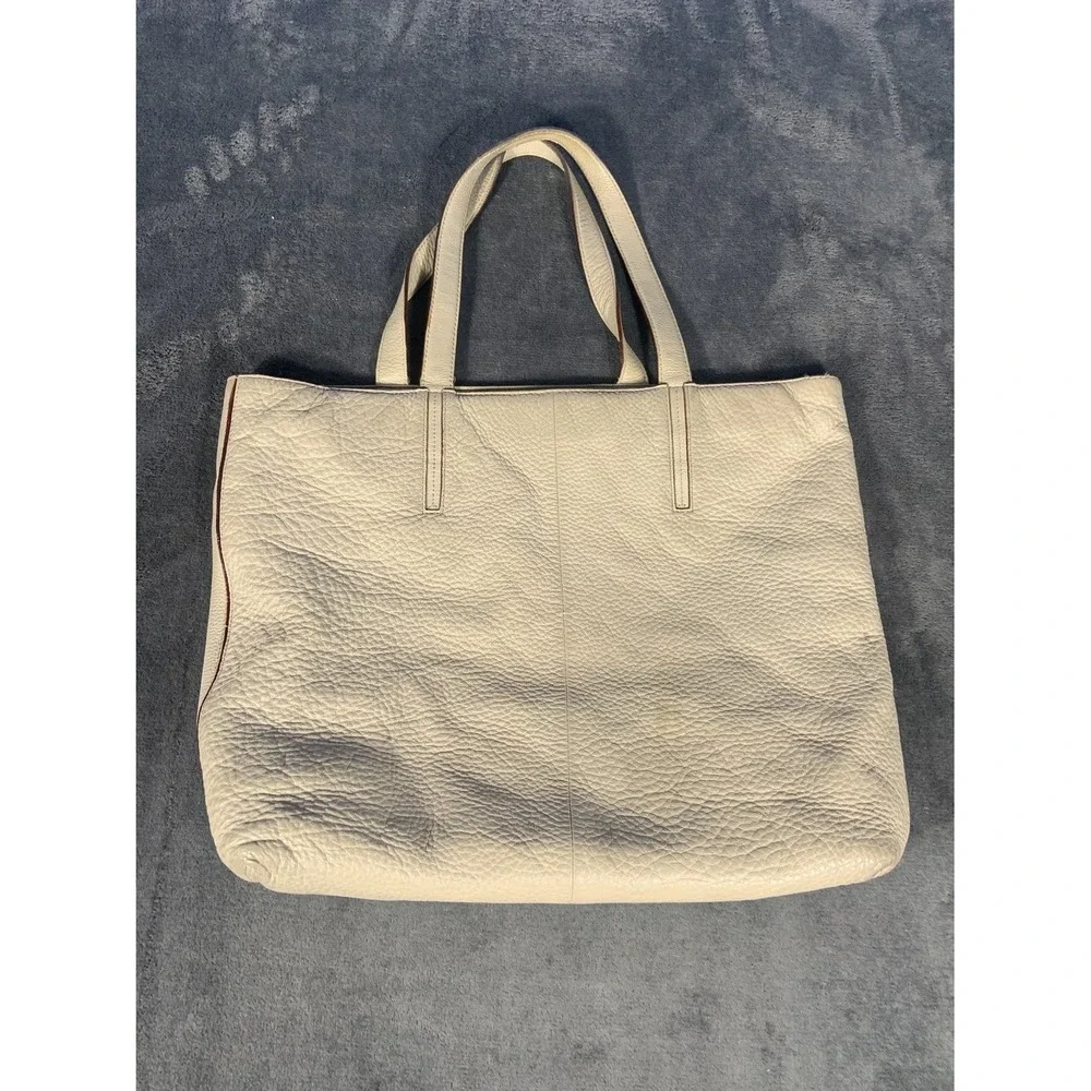 Kate Spade New York Westcott Large Tote Bag Cream Pebbled Leather Top Zip